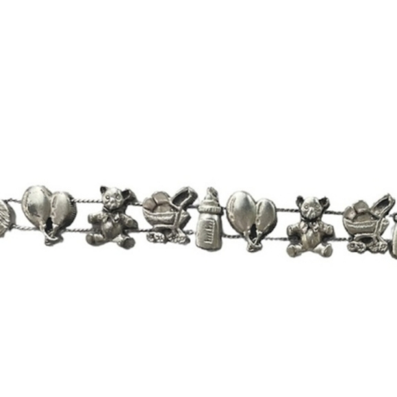 Lifes Blessings Baby Silver Sliding Charm Bracelet - Picture 1 of 7